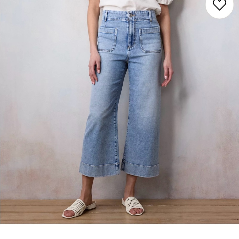 NWT LC Lauren Conrad Super High-Rise Wide Leg Crop Jeans